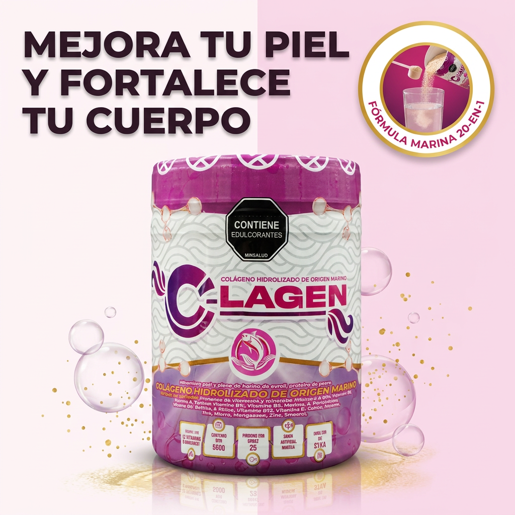 colágeno hidrolizado marino, proteína de suero, citrato de magnesio,